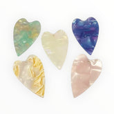Marble Blend Acrylic Heart Gems – 23×39mm